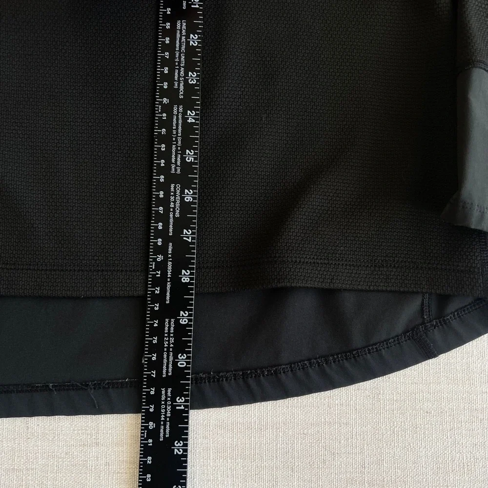 The North Face Quarter Zip Pullover Mens XXL Black Good Waffle Knit Fleece Top